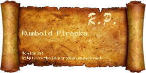 Rumbold Piroska névjegykártya